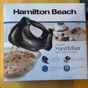 Hamilton Beach 6 Speed Hand Mixer with Snap On Case